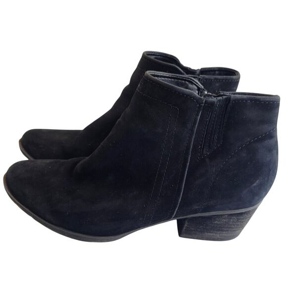 Blondo Valli B4935 Black Suede Waterproof Side Zip Ankle Booties Women's Size 9M - Picture 1 of 12